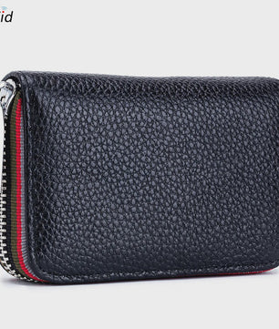 Luxe Lederen Pasjeshouder Portemonnee met RFID - Accordion Design - Heren & Dames