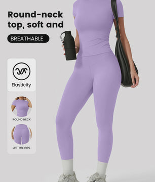 Dames Yogaset: Body-fitting Sneldrogende Sportkleding voor Fitness en Yoga