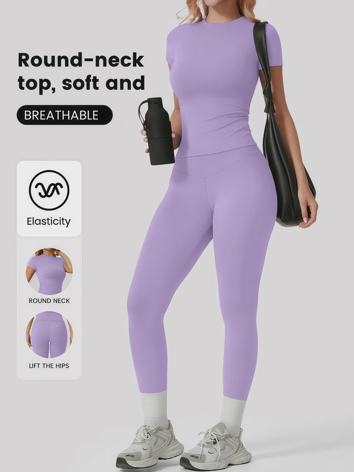 Dames Yogaset: Body-fitting Sneldrogende Sportkleding voor Fitness en Yoga