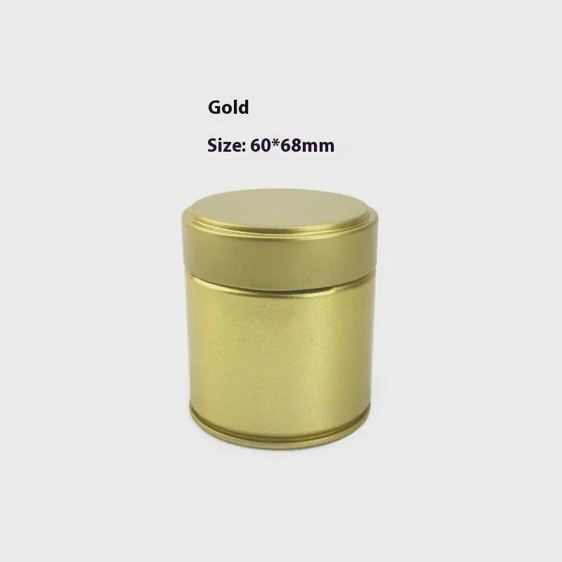 Mini Matcha Poeder Blikje - Dik Tinplate - Afsluitbare Opslagpot voor Thee & Kruiden