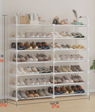 Stapelbare Schoenenkast Organizer - 4 tot 7 Lagen, Wit