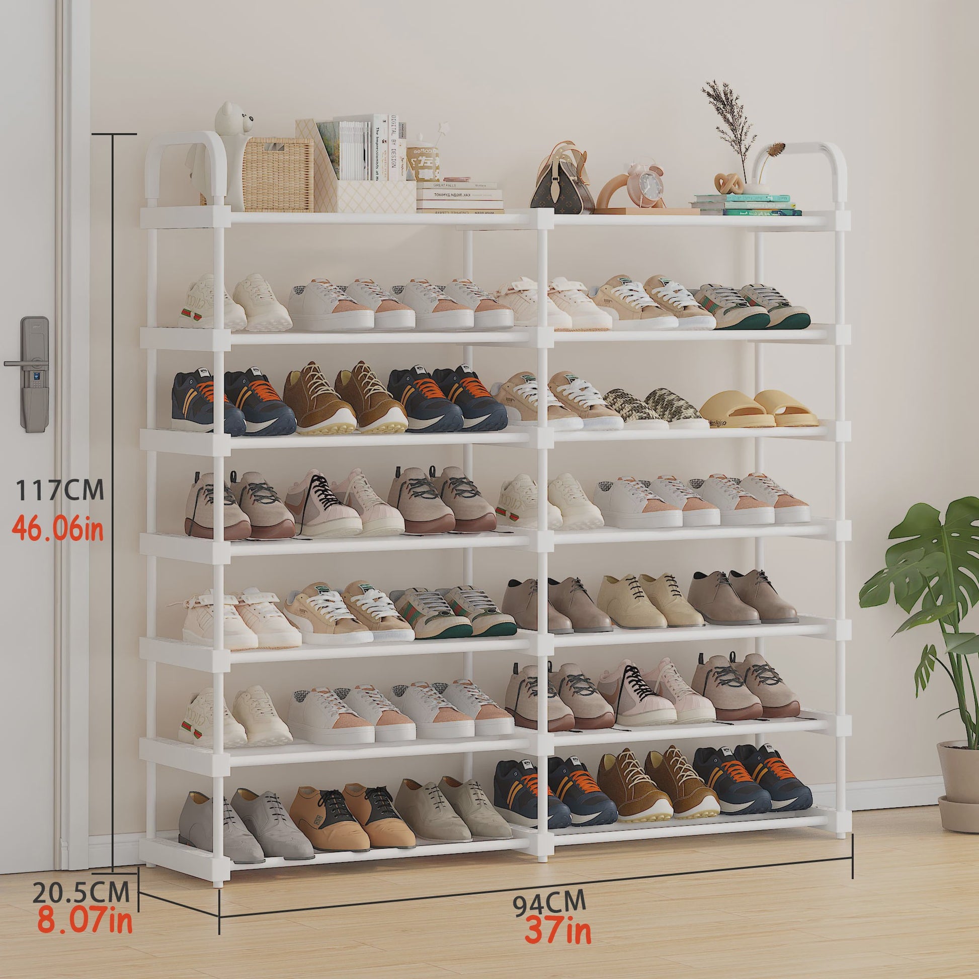Stapelbare Schoenenkast Organizer - 4 tot 7 Lagen, Wit