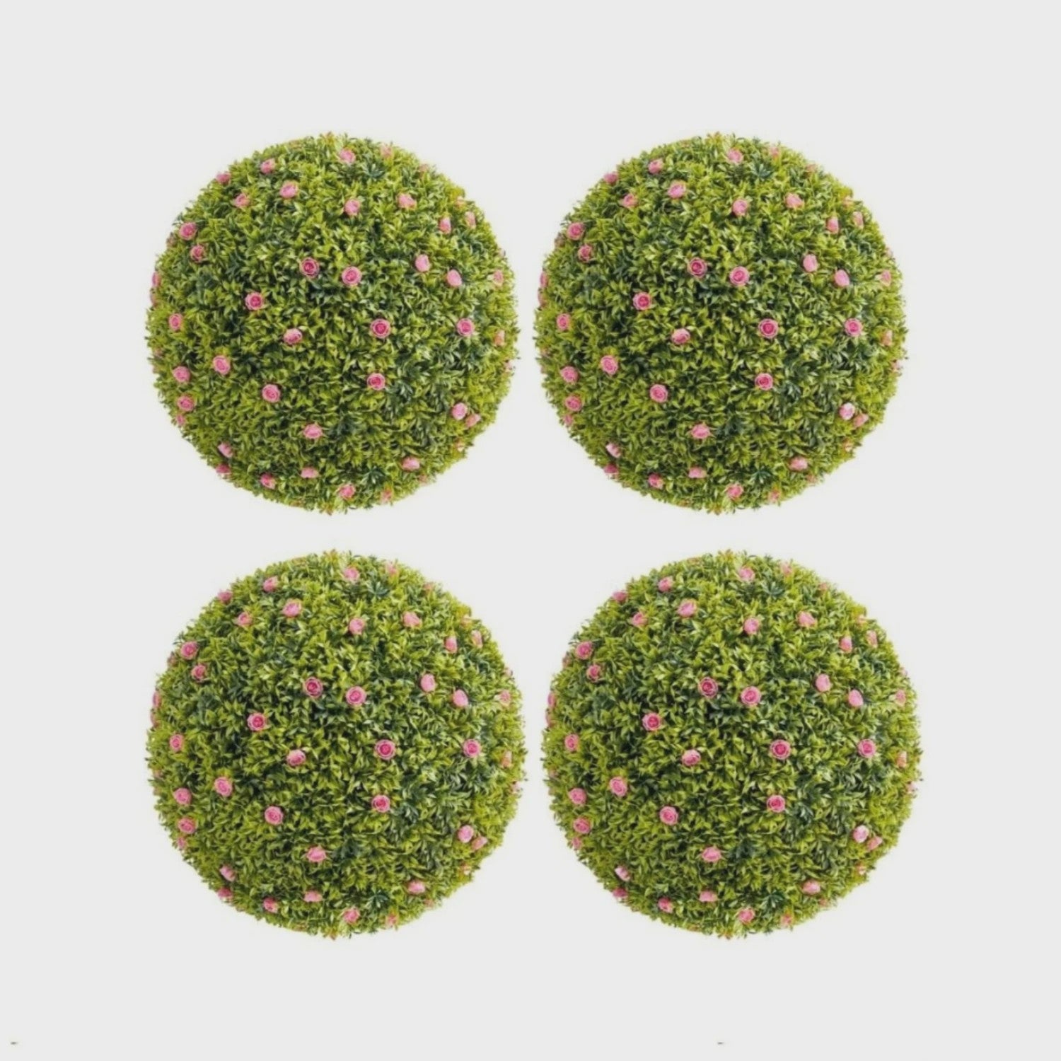 Kunst Buxusbollen met 11 Witte Bloesems - Decoratieve Tuin- en Huisdecoratie