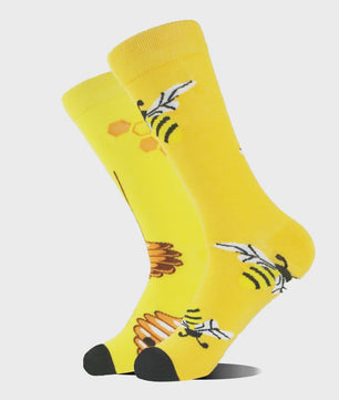 Grappige Heren Sokken met Dierenprint - Katoen, Mid-Length, Asymmetrisch Design