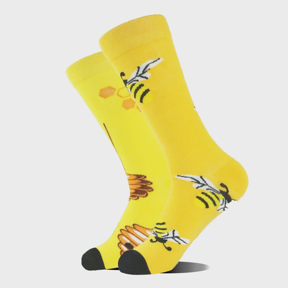 Grappige Heren Sokken met Dierenprint - Katoen, Mid-Length, Asymmetrisch Design
