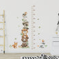 Vrolijke Groeimeter Muursticker met Safari Dieren - Perfect voor de Kinderkamer
