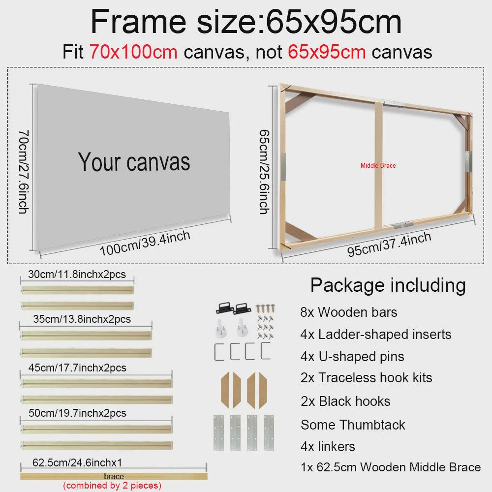 Houten Canvas Frame voor Schilderen & Diamond Painting - Diverse Maten