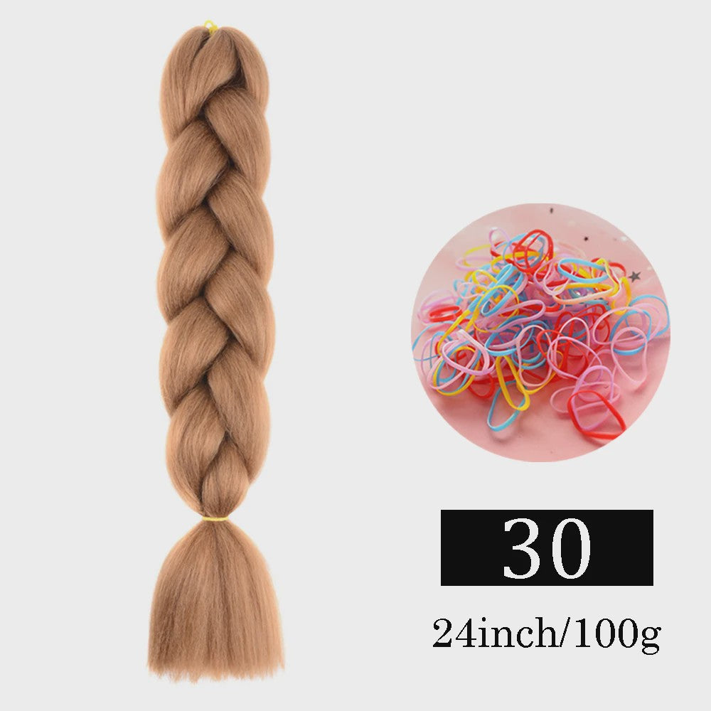 24 Inch Jumbo Braids Haarverlenging - Synthetisch Vlechtkapsel met Ombre Kleuren