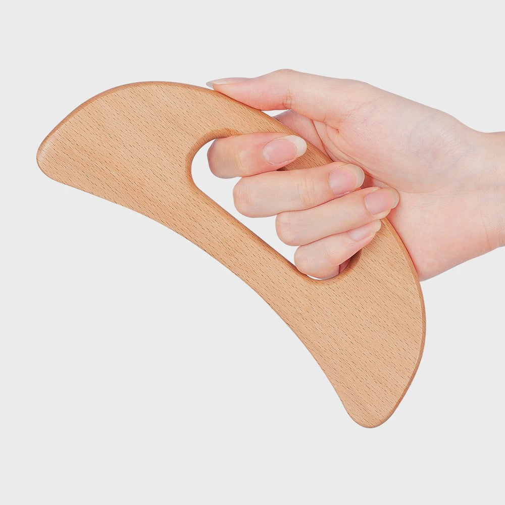 Houten Guasha Board & Lymfedrainage Massager - Ontspanning en Herstel