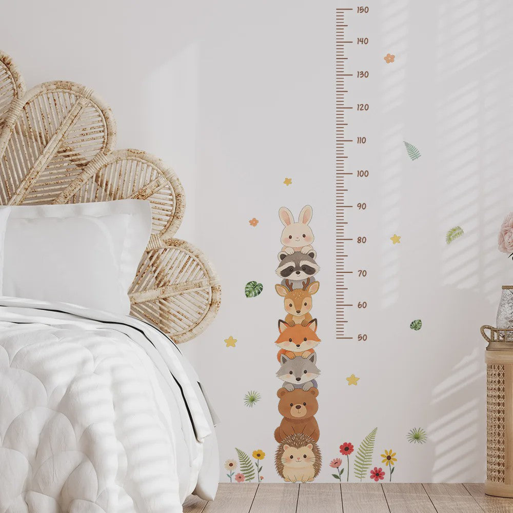 Schattige Bosdieren Muurstickers voor Kinderkamer, Babykamer & Peuterdecoratie - Vinyl Behang