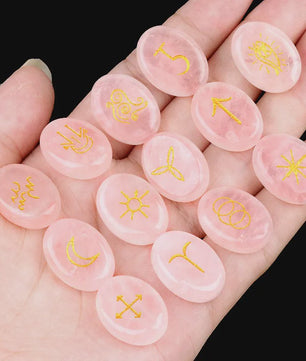 13-delige Amethist Runen Set - Kristallen Stenen voor Reiki, Meditatie & Divinatie