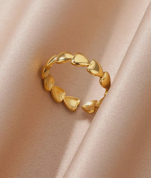 Luxe Gouden Ringen Set: Zirkonia & Boze Oog Design - Verstelbaar & Trendy