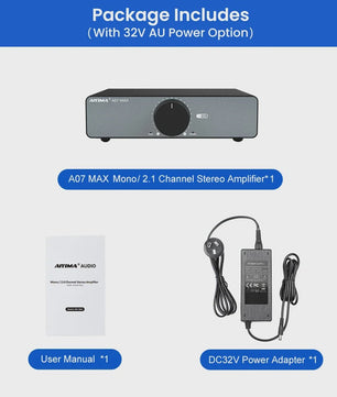 AIYIMA A07 MAX Krachtige Klasse D Versterker - 300W x2 Stereo / 600W Mono