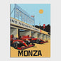 Retro F1 Formule 1 Raceauto Posters - Neon City Canvas Muurkunst