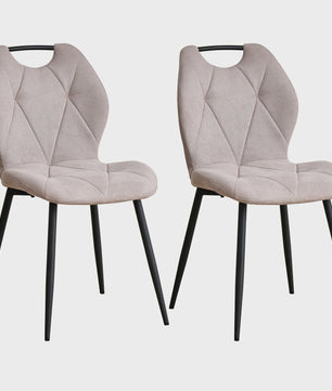 Set Eetkamerstoelen Nordic Stijl - Comfortabel Velvet met Metalen Poten (Per 2, 4 of 6)