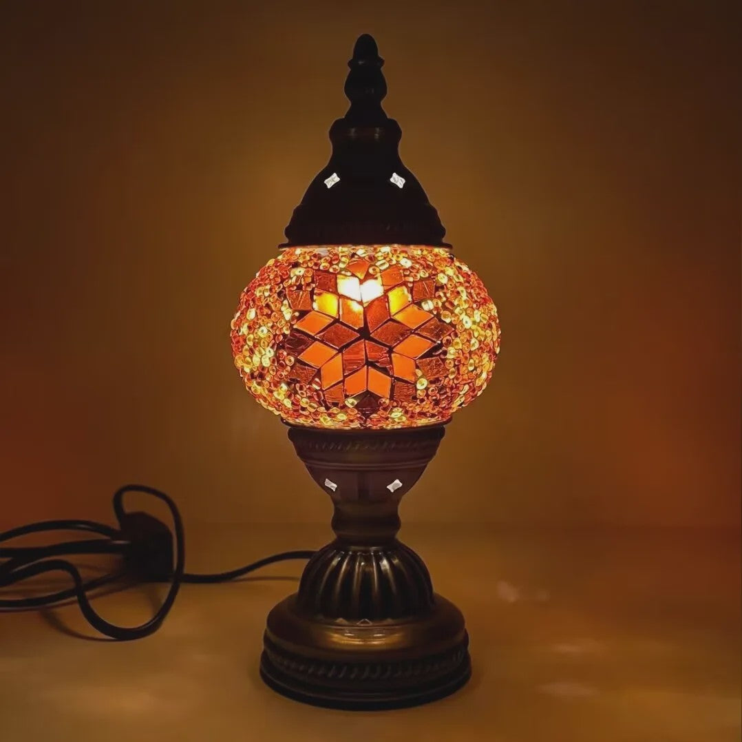 Handgemaakte Mozaïek Tafellamp - Vintage Art Deco Stijl Nachtlampje