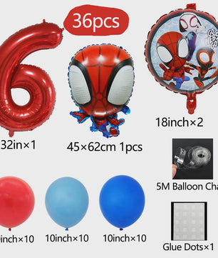 Superheld Folieballonnen Set: Spiderman, Batman, Iron Man & Captain America - Feestdecoratie
