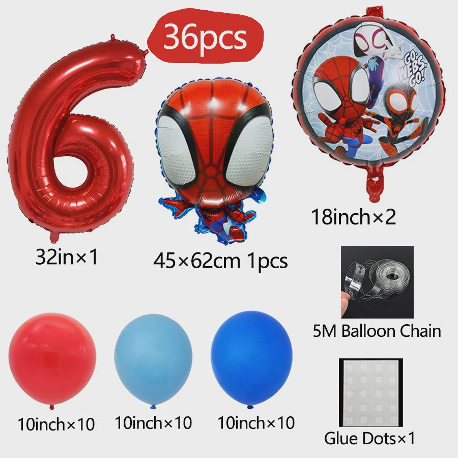 Superheld Folieballonnen Set: Spiderman, Batman, Iron Man & Captain America - Feestdecoratie