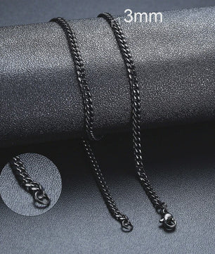 Klassieke Cuban Chain Ketting Heren Dames - Roestvrij Staal (3-11mm)