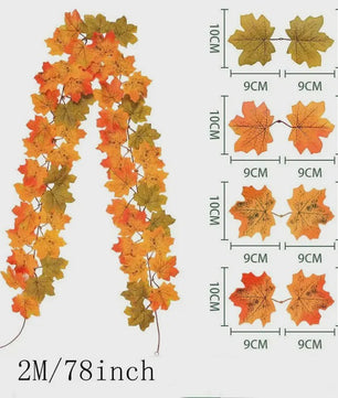 Kunstblad Slinger Esdoorn - Herfst Decoratie 2 Meter