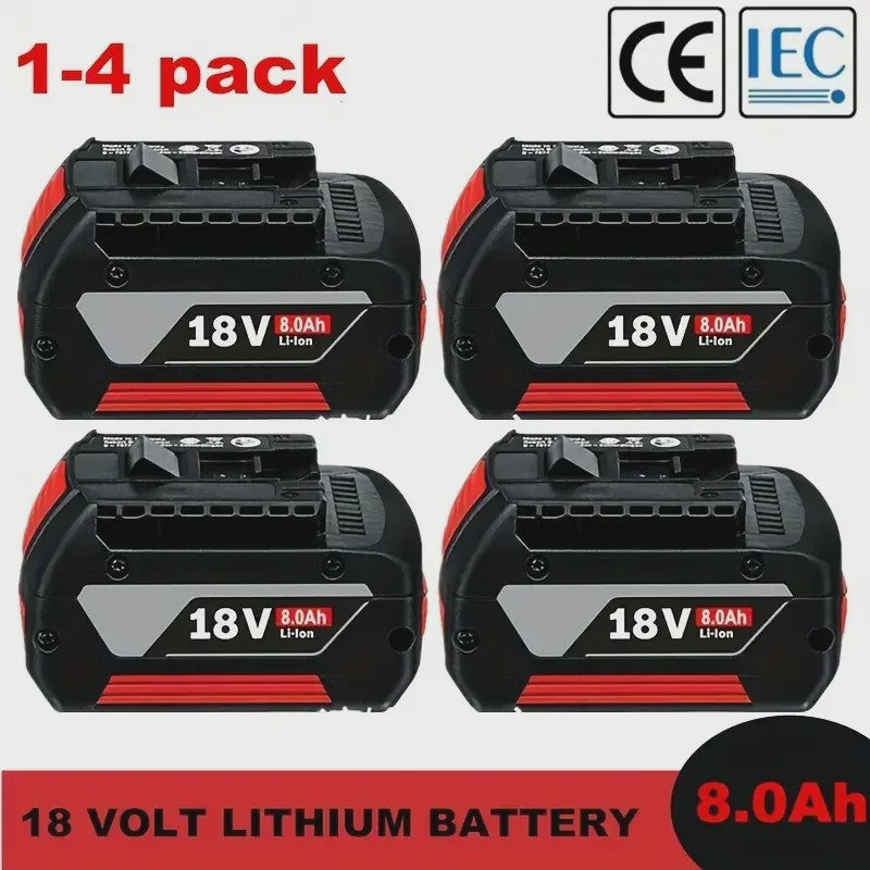 Bosch 18V 8.0Ah Li-Ion Accu Vervangend voor BAT609/BAT609G - Krachtige Gereedschapsbatterij