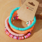 Set van 4 Kleurrijke Heishi Kralen Armbanden - Handgemaakt Boho Mixkleur Sieraden Dames 2024