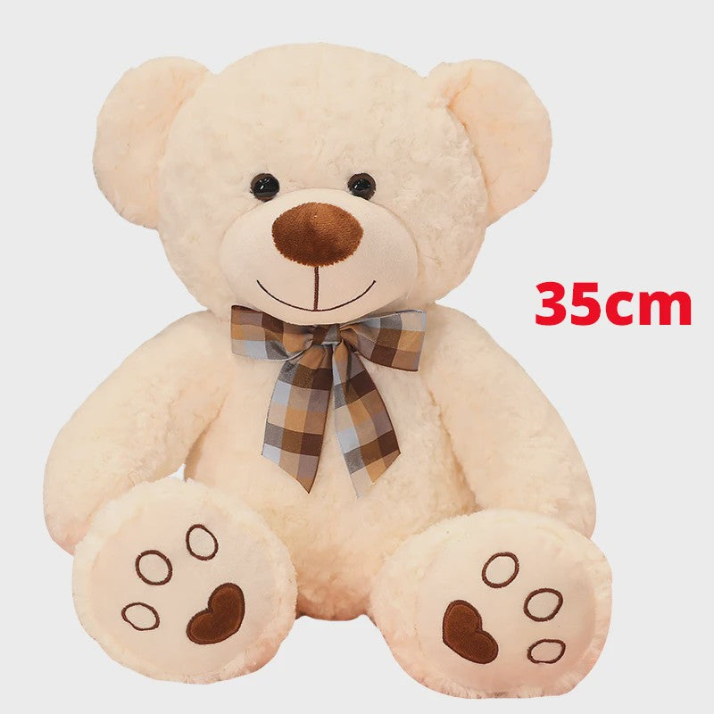 Kawaii Teddybeer Pluche Kussen met Strik - 25/35cm