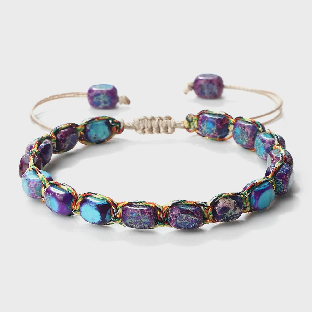 Verstelbare Emperor Stone Kralen Armband - Natuursteen Bangle voor Dames & Heren