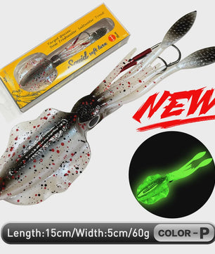 Zachte Inktvis Kunstaas 60g Luminous UV - Diepzee Vissen Trolling Lure