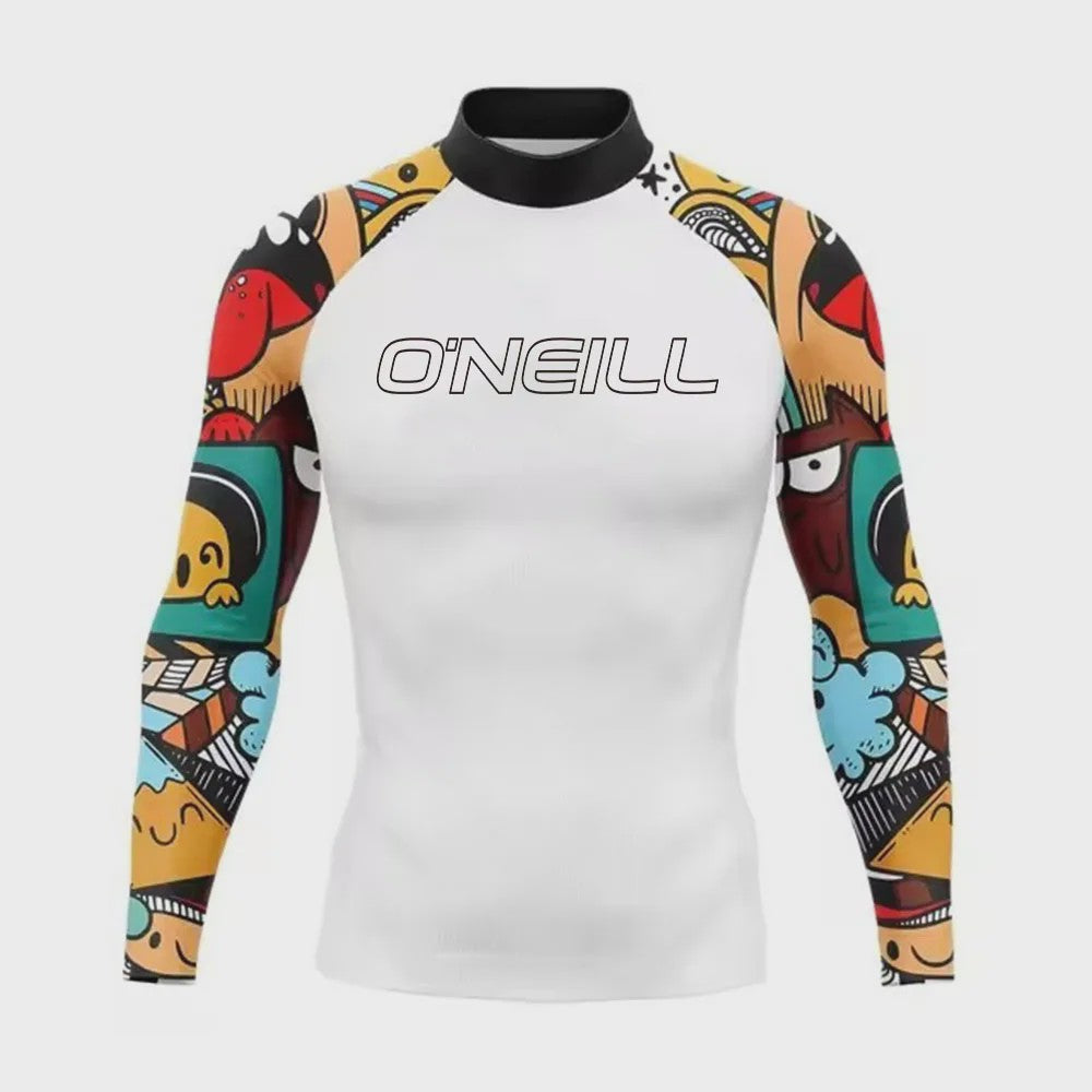 Heren Rashguard Lange Mouw - UV Bescherming Zomer T-shirt voor Surfen, Duiken & Strand