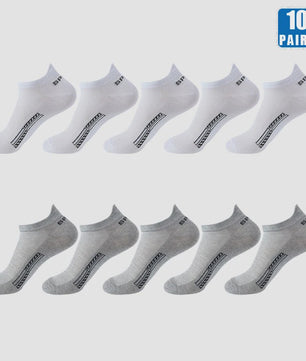 5/10 Paar Katoenen Sneakersokken Heren & Dames - Ademend Mesh & Comfortabel