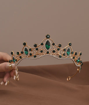 Vintage Barok Kristallen Tiara Kroon met Strass - Bruids & Feest Haaraccessoire
