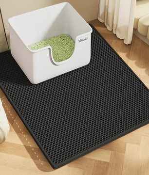 Dubbellaags Kattenbakmat - Waterdicht EVA, Vangt Grit op, Makkelijk Schoon te Maken
