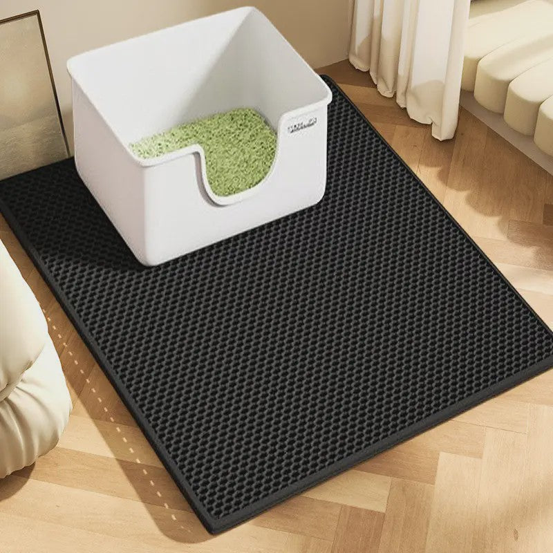 Dubbellaags Kattenbakmat - Waterdicht EVA, Vangt Grit op, Makkelijk Schoon te Maken