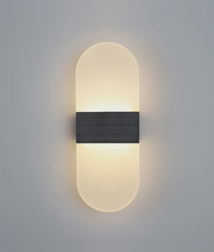 Moderne LED Wandlamp Aluminium & Mat Acryl - Hotel Corridor, Slaapkamer