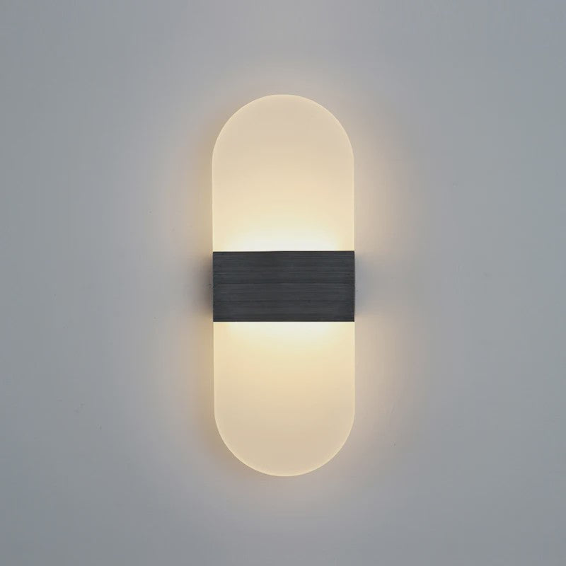 Moderne LED Wandlamp Aluminium & Mat Acryl - Hotel Corridor, Slaapkamer