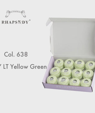 Rhapsody Pearl Cotton Garen Set - Maat 8 - 12 Bollen voor Haken, Borduren & Knutselen