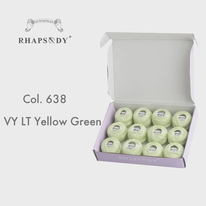 Rhapsody Pearl Cotton Garen Set - Maat 8 - 12 Bollen voor Haken, Borduren & Knutselen