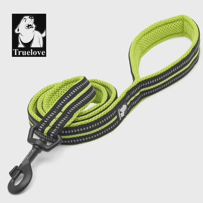 Truelove Zachte Hondenriem 200cm - Reflecterend Nylon Mesh, Gevoerd, voor Puppy tot Grote Hond/Kat