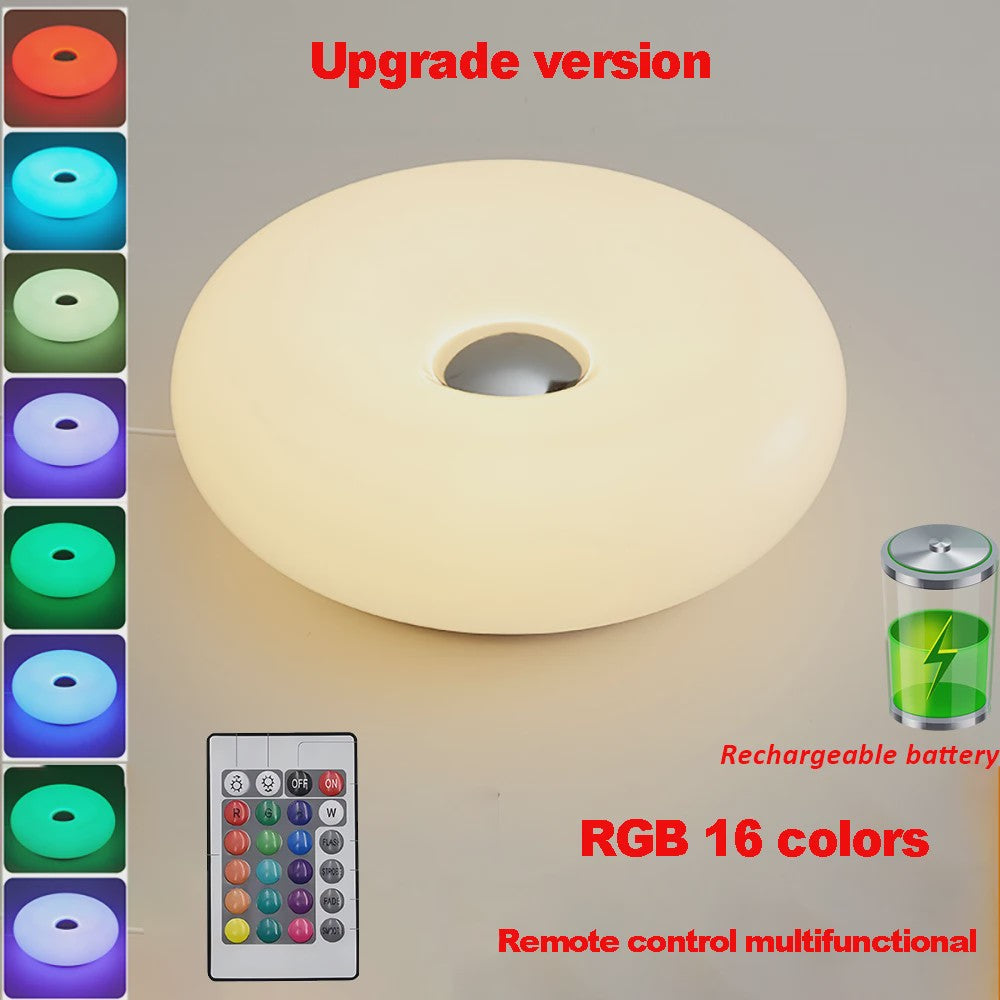 Donut Sfeerlamp met USB - Verstelbare Kleur & Helderheid - Decoratieve Tafellamp