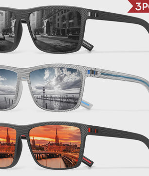 Designer Polarized Zonnebrillen Set voor Heren & Dames | UV400 Bescherming | Ideaal voor Buitenactiviteiten