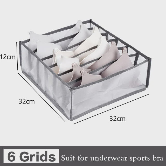 Opvouwbare Lade Organizer Set voor Ondergoed, Sokken en BH's - Mesh Opbergdozen