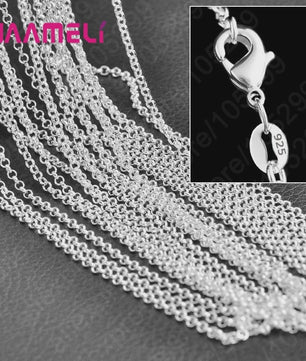 10x 925 Sterling Zilveren Collier Kettingen Set - 40-76 cm - Met Karabijnsluiting