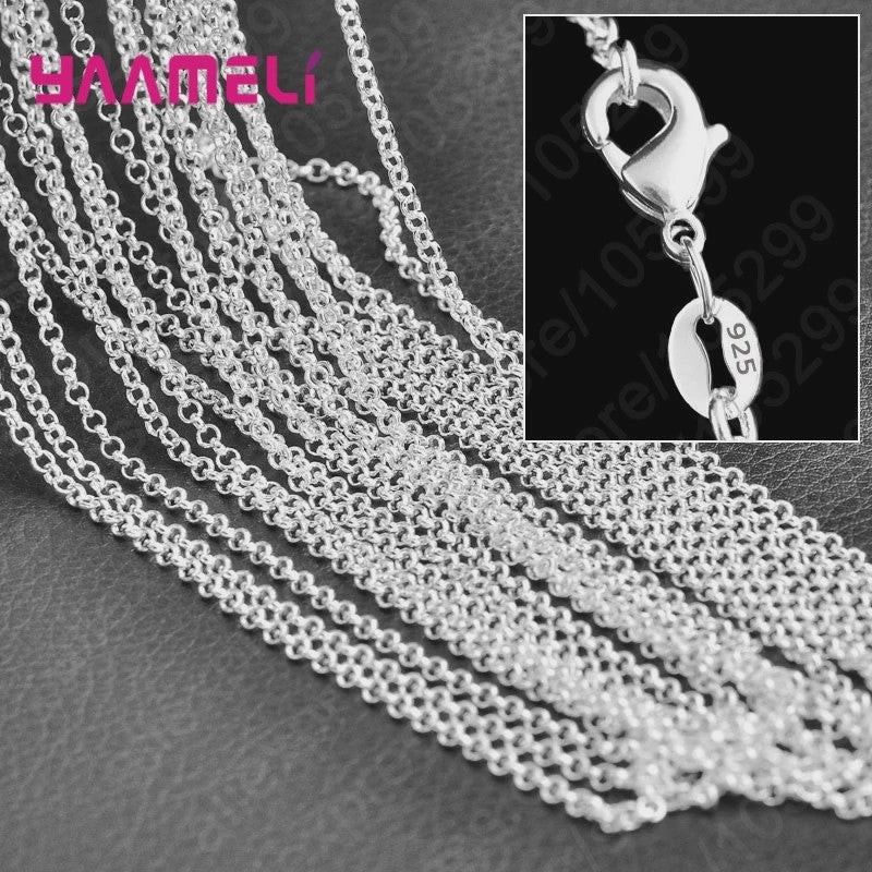 10x 925 Sterling Zilveren Collier Kettingen Set - 40-76 cm - Met Karabijnsluiting
