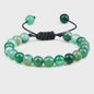Verstelbare Natuursteen Armband - 8mm Agate & Onyx Kralen voor Mannen en Vrouwen