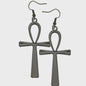 Vintage Egyptische Ankh Kruis Ketting - Grote Hanger met Lange Ketting