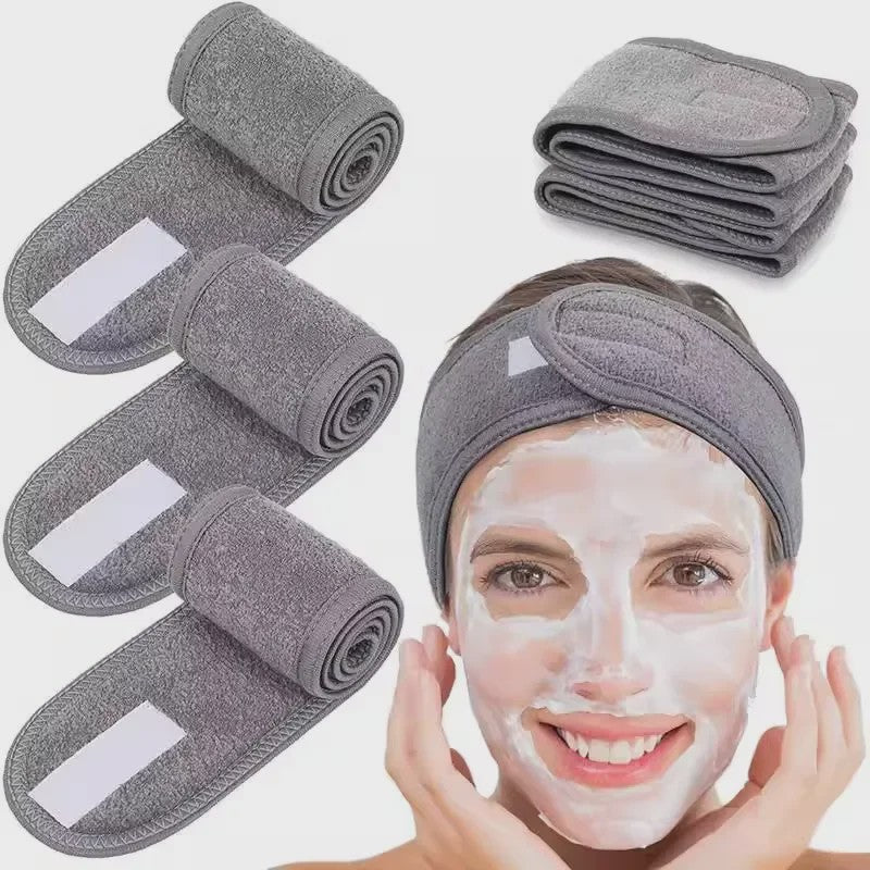 Verstelbare Make-up Haarband (5 Stuks) - Zachte Handdoekstof voor Gezichtsreiniging, Yoga & Spa