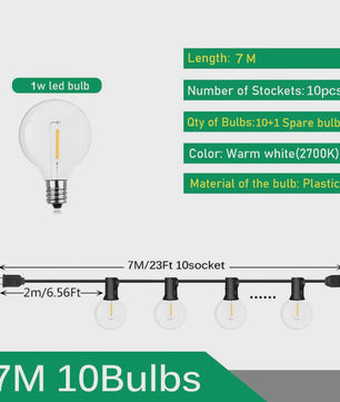Waterdichte LED Tuinslinger Verlichting G40 - 9M tot 17M - Sfeervolle Buitenverlichting