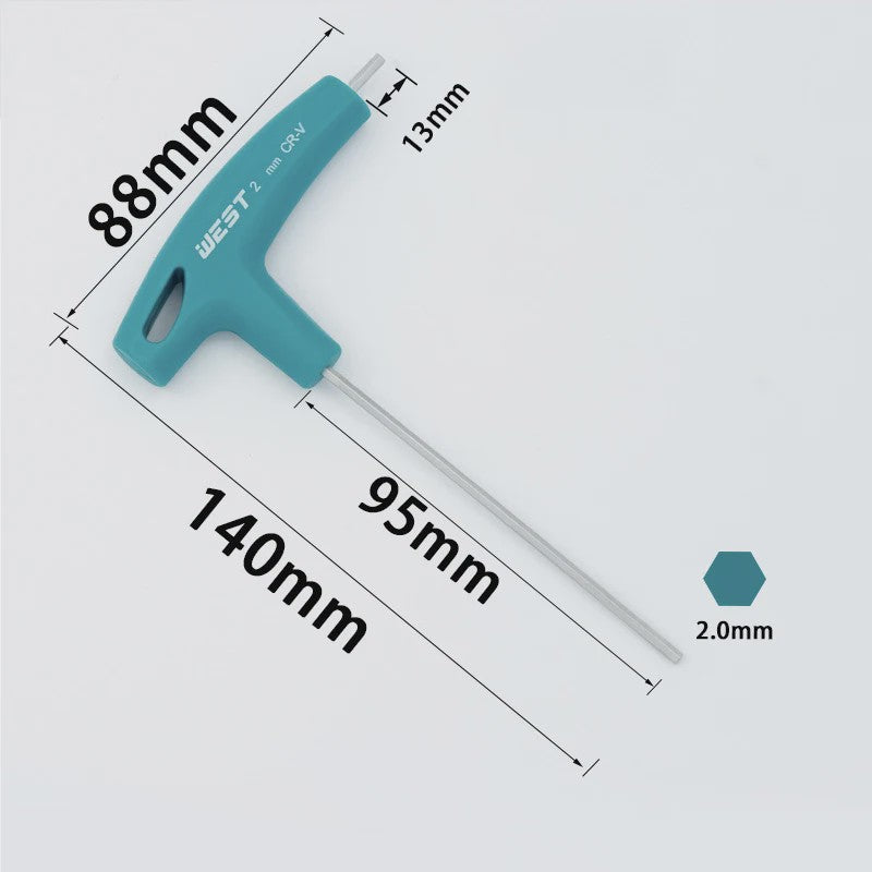 T-Handgreep Inbussleutel Set voor Fietsreparatie - 2 t/m 8mm