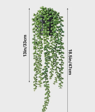 Kunstplant Hangplant 90cm - Nep Varen Slungel met Bladeren voor Decoratie